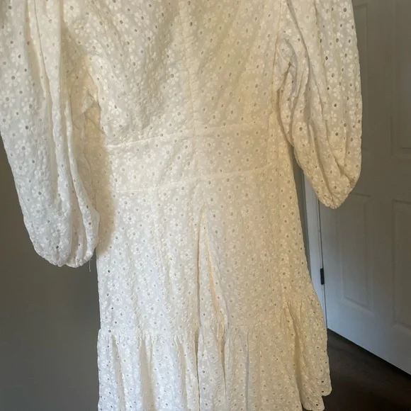 Showpo White Mini Eyelet Floral Dress - Picture 4 of 5